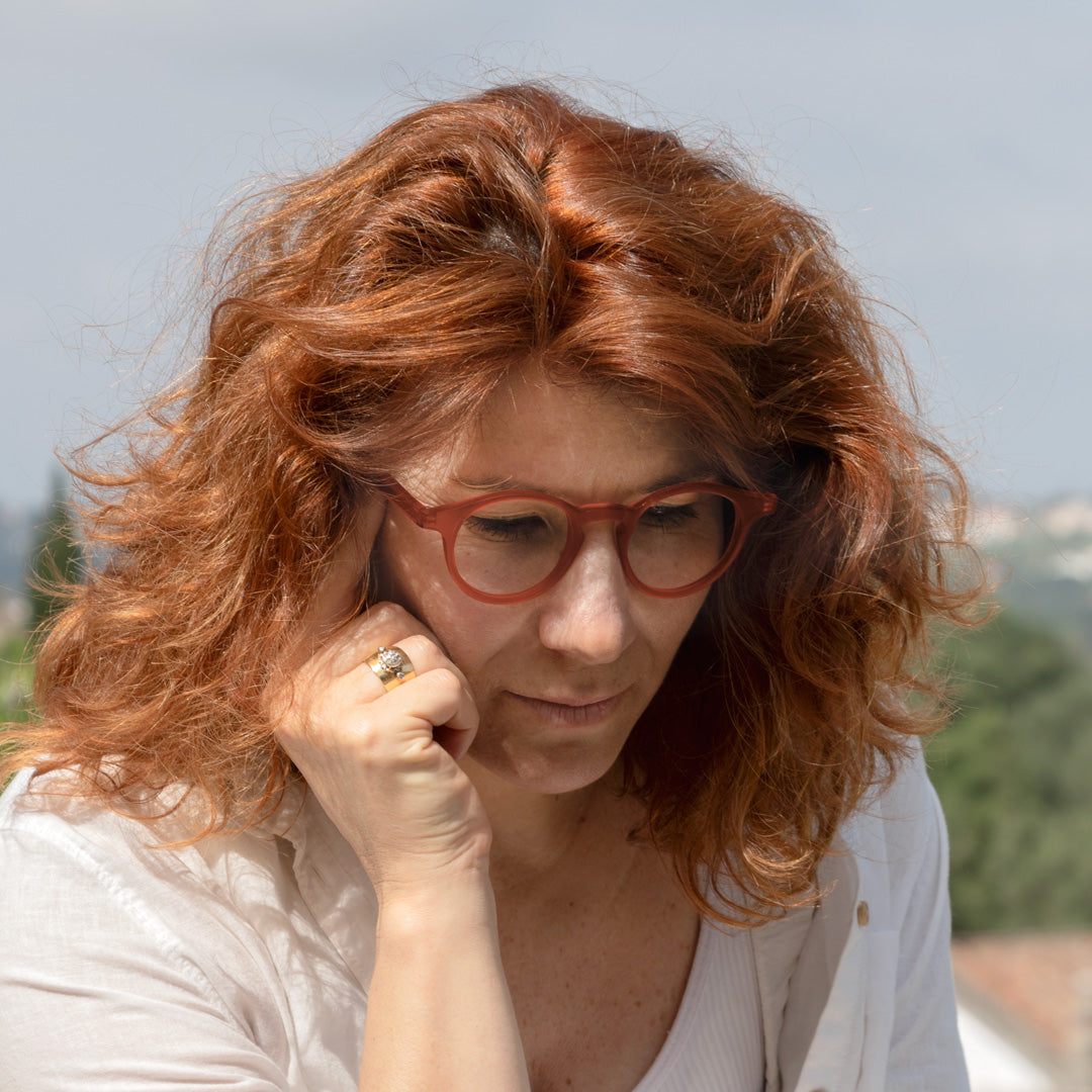 Martim Glasses - Orange Brick