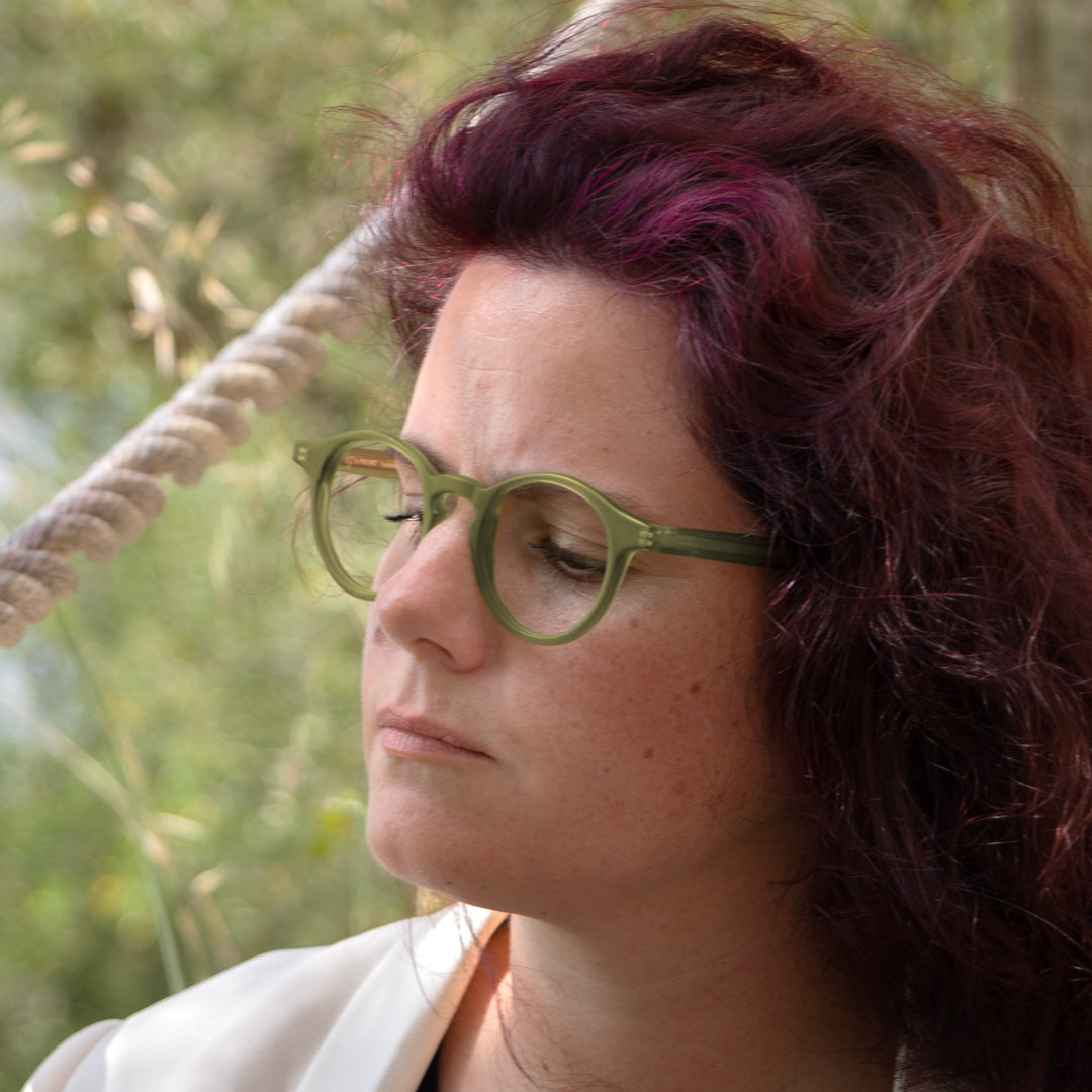 Martim Glasses with Blue Light Filter - Olive Green